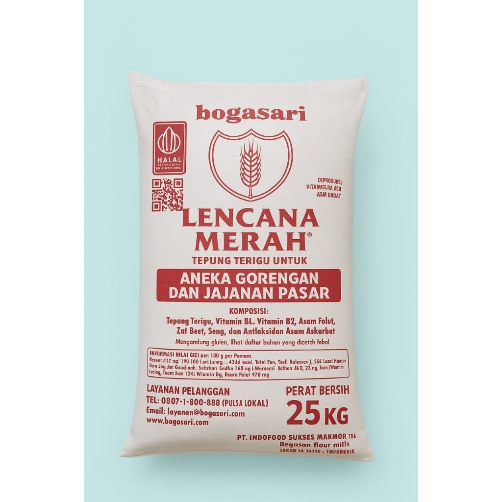 

TEPUNG TERIGU LENCANA MERAH 25 KG