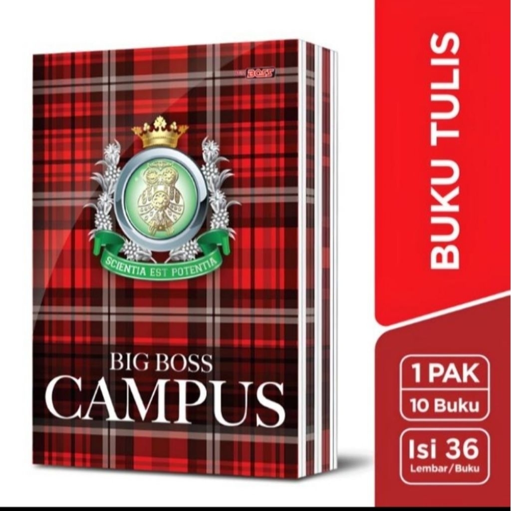 

Buku Tulis BigBoss campus 36 Lembar 1Pack isi 10 Buku