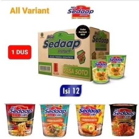 

Pop Mie Sedaap 1dus isi 12 Cup Campur Rasa 84gr