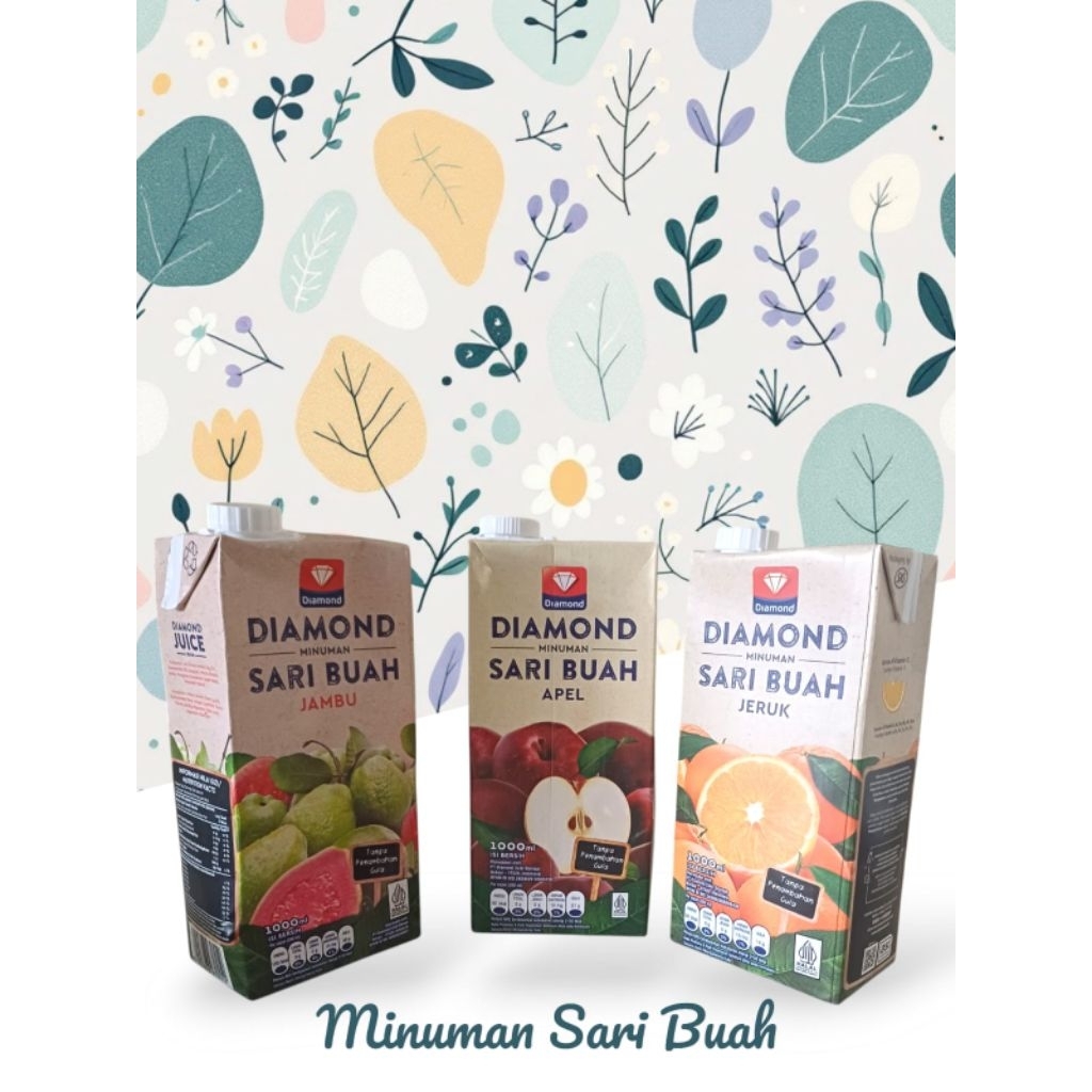 

Jus Diamond Sari Buah Jeruk/Appel/Jambu Diamond Juice UHT 100% Original Buah asli segar