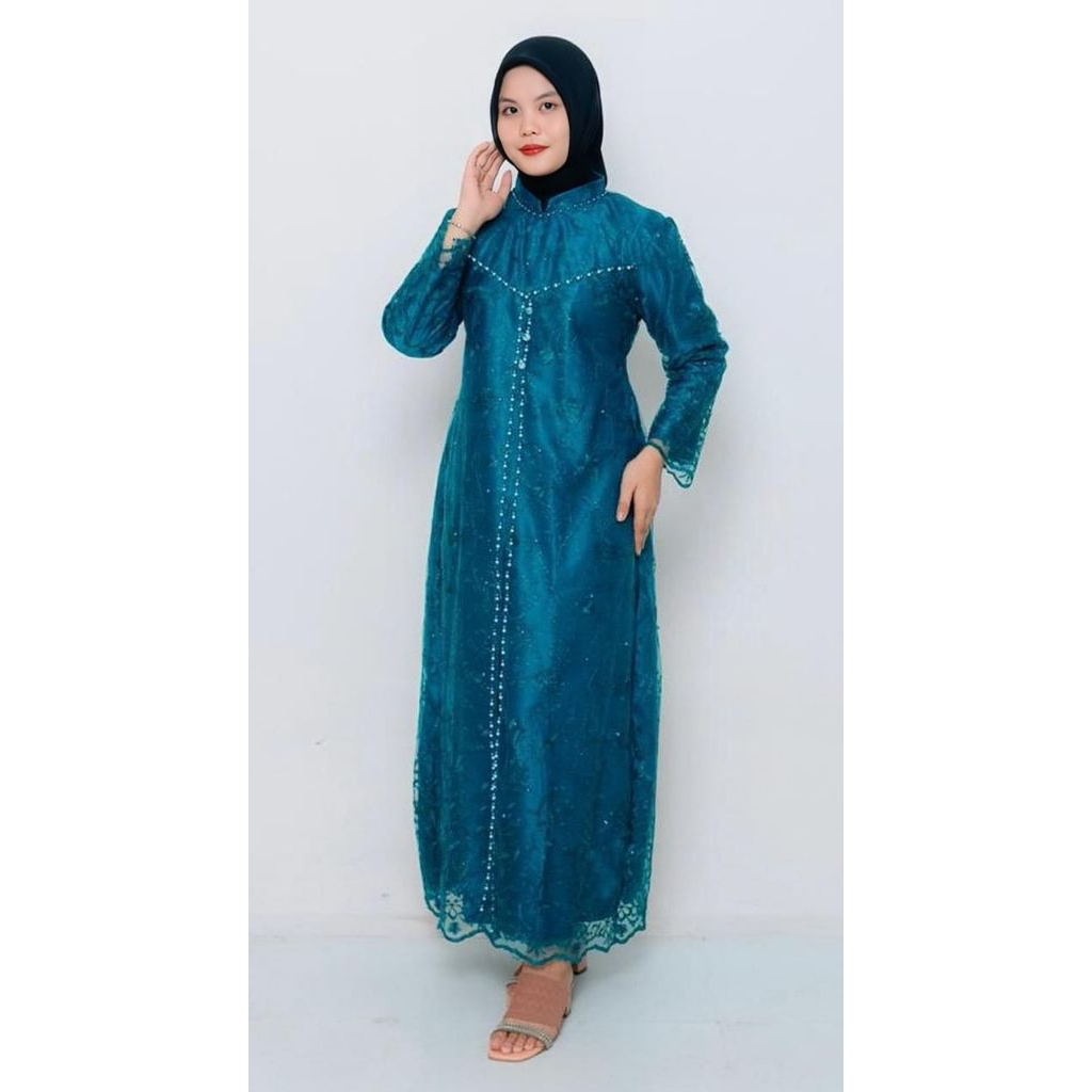GAMISSS TERBARUUU gamis mutiara buka pintu | gamis brukat tali pinggang | dress full brukat