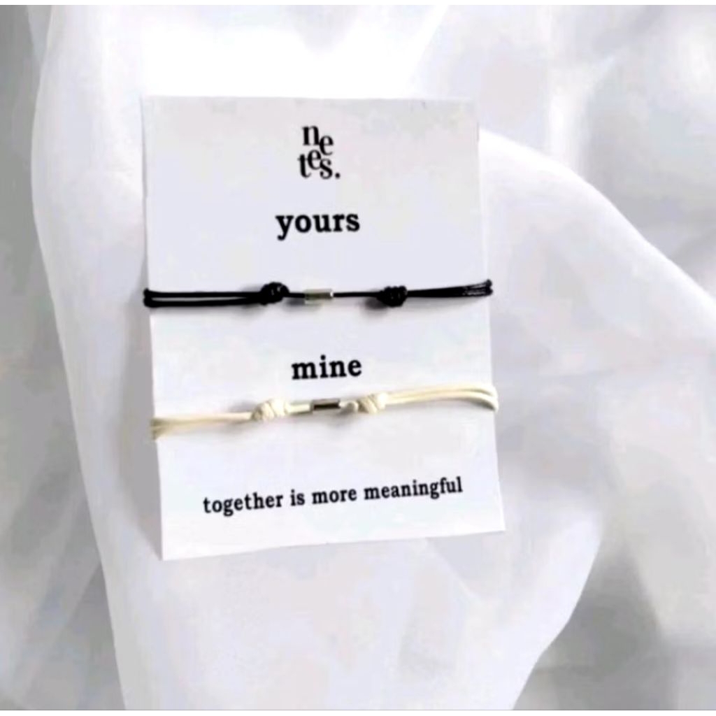 Sepasang gelang Couple Mote Tabung minimalis//Gelang Couple Elegan