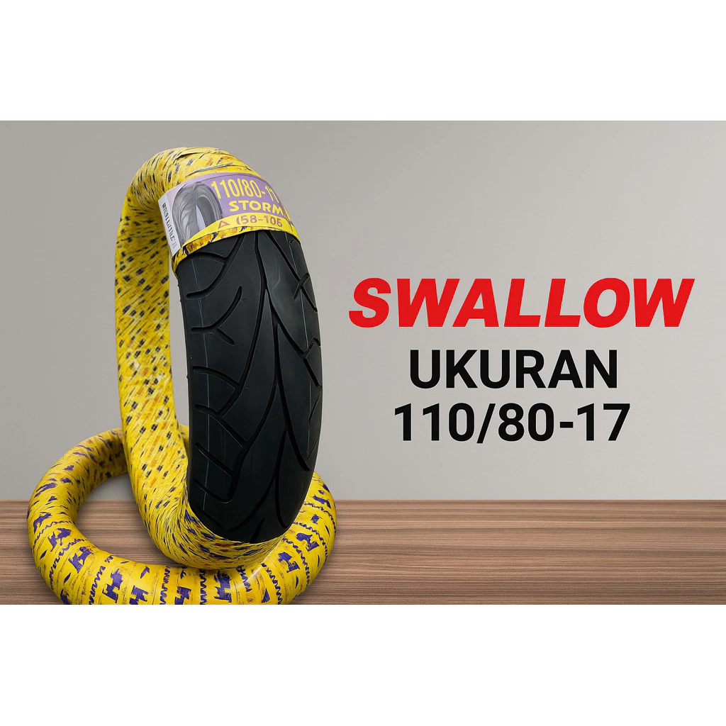 PROMO GEDEN Ban Motor Tubles Swallow 110/80-17   Motor sport CB150R, Vixion, CBR, CBR, TUBELESS ORI 