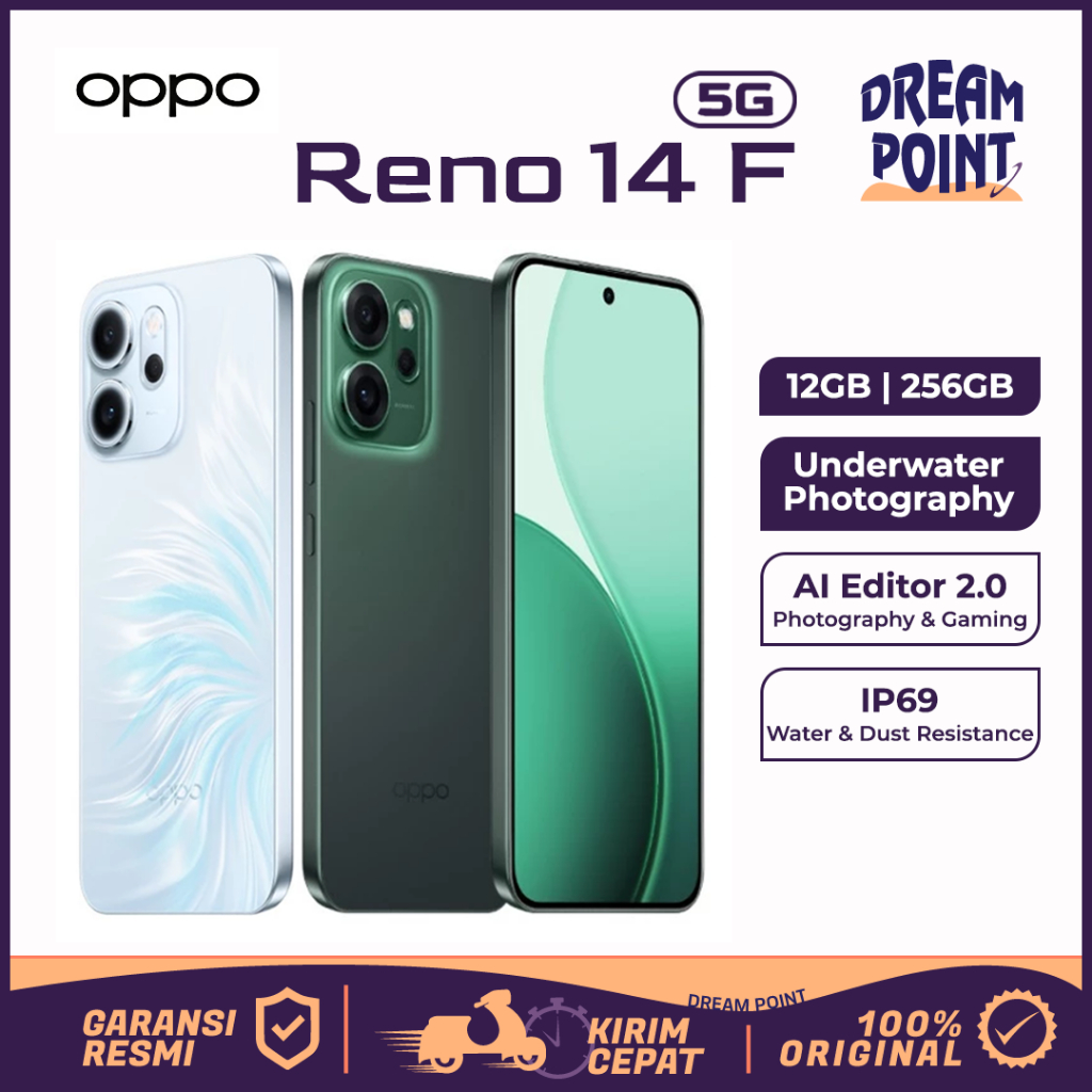 OPPO Reno15 F 5G HP Android Murah Kamera Terbaik Handphone HP Gaming Ram Besar HP OPPO Terbaru 2025