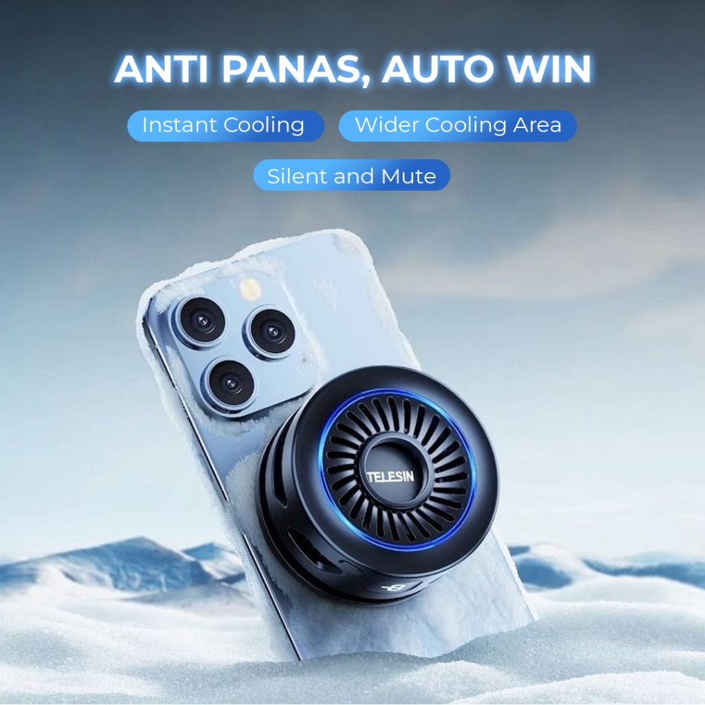 Charger Wireless Charging Magsafe Magnetic Qi Kipas Cooling Cooler Pendingin Fan HP Smartphone iPhon