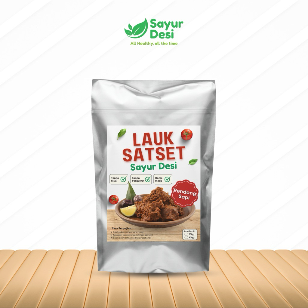 

Lauk SatSet Frozen Rendang Sapi - Sayur Desi