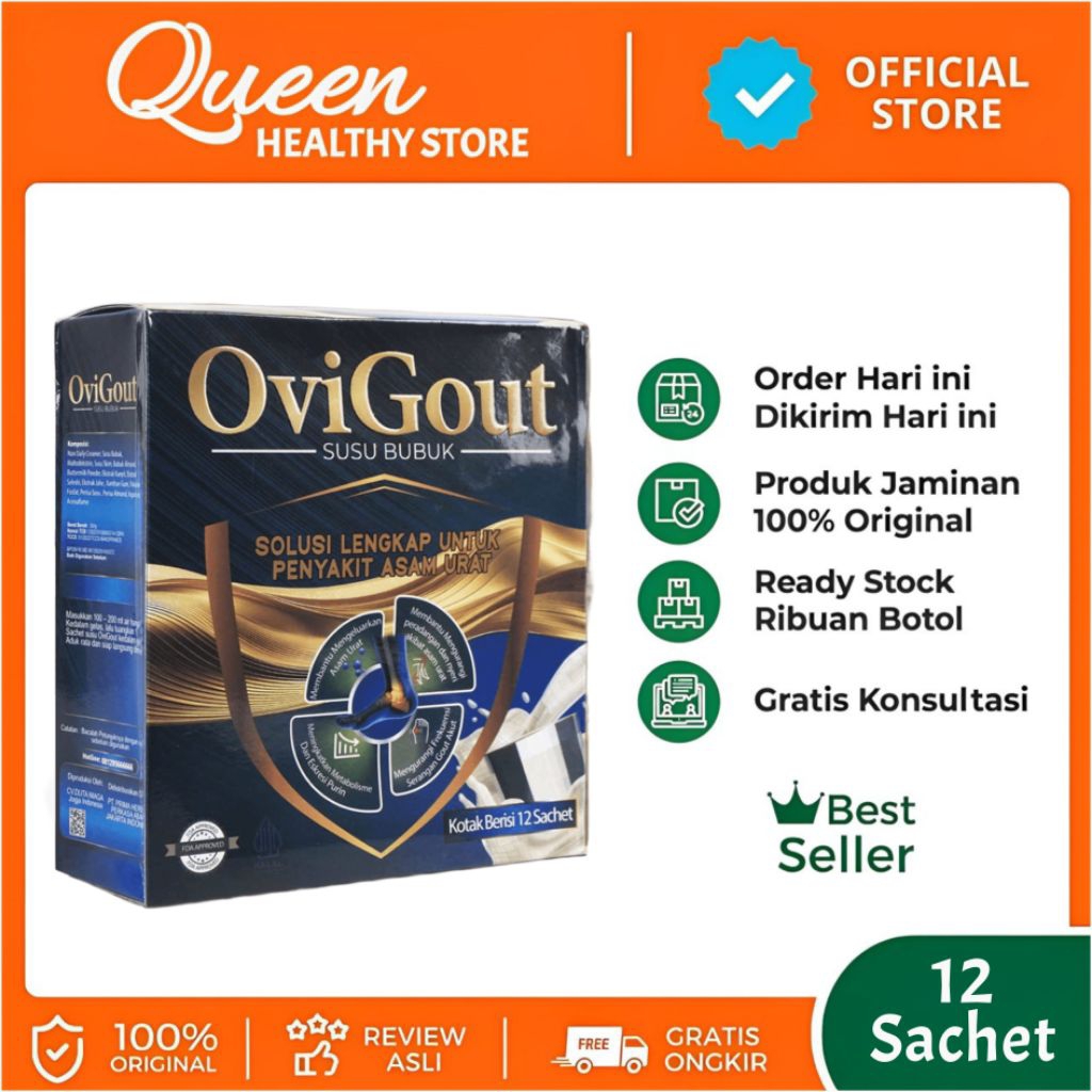 

Ovigout Susu Milk Asli Mengatasi Asam Urat Nyeri Sendi Dan Tulang Rematik Ovi Gout Original Halal BPOM