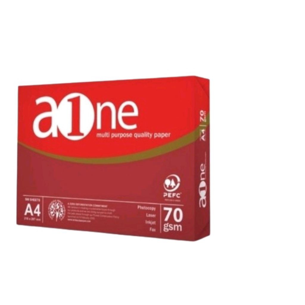 

KERTAS HVS / PRINT / FOTOCOPY A-ONE A4 70 GRAM (1 RIM) MURAH