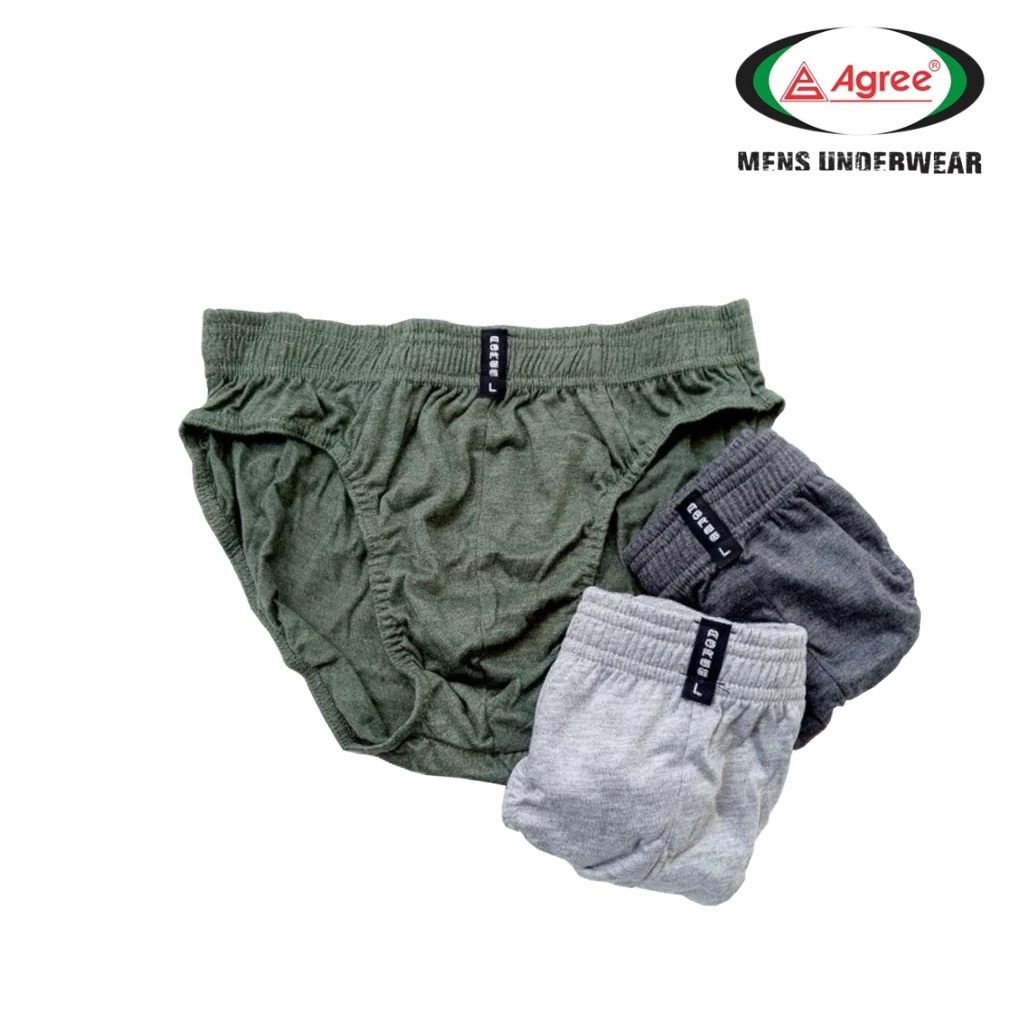 ( 3pc ) CD Agree Sport 7001 | Celana Dalam Pria Agree Karet Kerut Bahan Katun - pasarbaroe.id