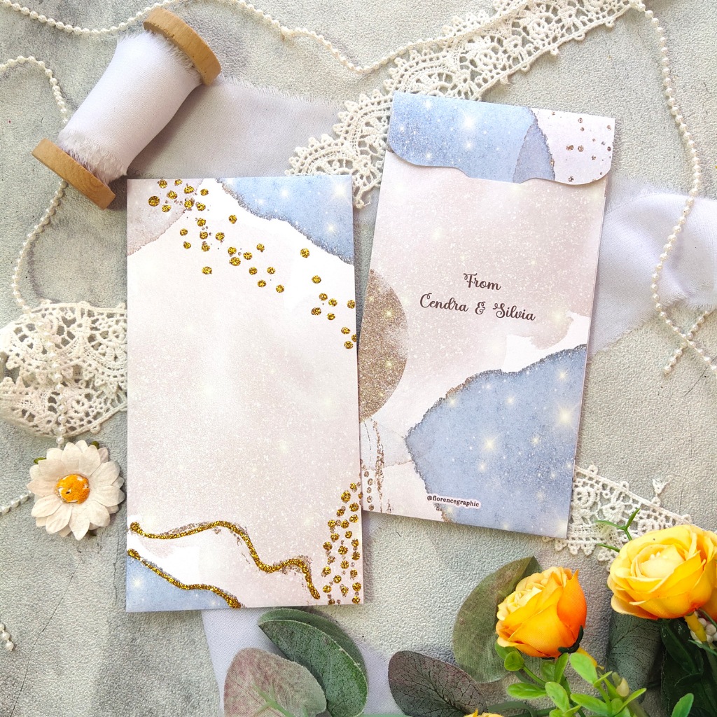 

Angpao Thank you Terima Kasih custom nama amplop bisa tulis nama ganti text wishes Envelope hongpao