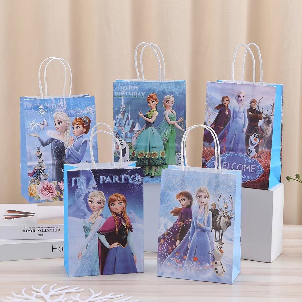 

Paper Bag Goodie Bag Tas Hampers Motif Frozen Princes Elsa Anna