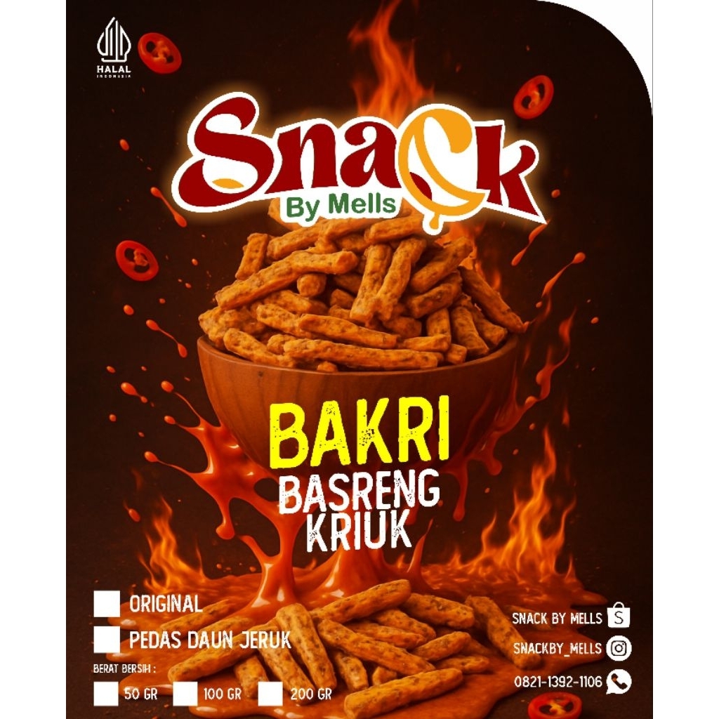 

BaKri- Basreng Kriuk Original SnackbyMells 200 gr Enak gurih renyah murah- Basreng Viral