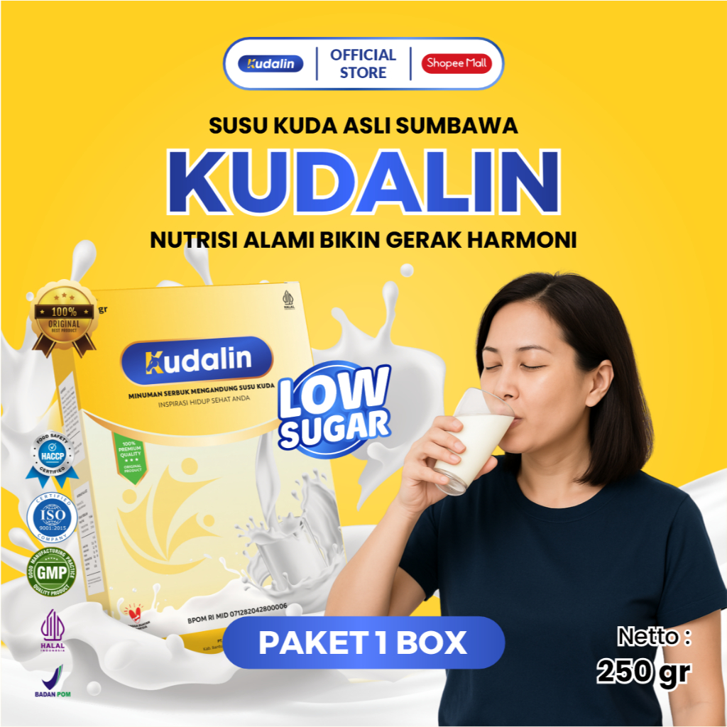 

Kudalin Susu Kuda Sumbawa Tinggi VItamin dan Mineral Untuk Tulang dan Sendi Berat 250gr Paket 1 Box