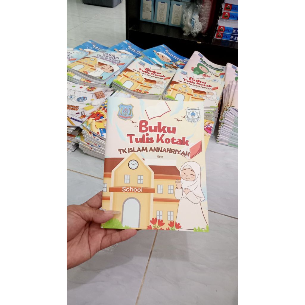 

buku tulis kotak TK costum