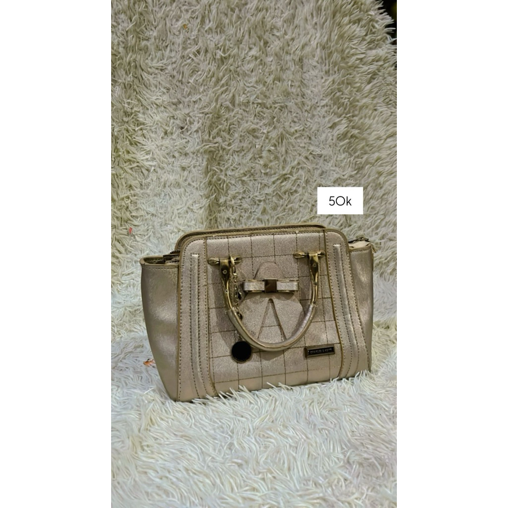 preloved tas kondangan gold