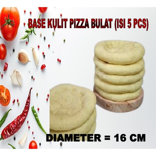 

BASE KULIT ROTI PIZZA BULAT DIAMETER 16 CM (ISI 5 PCS)
