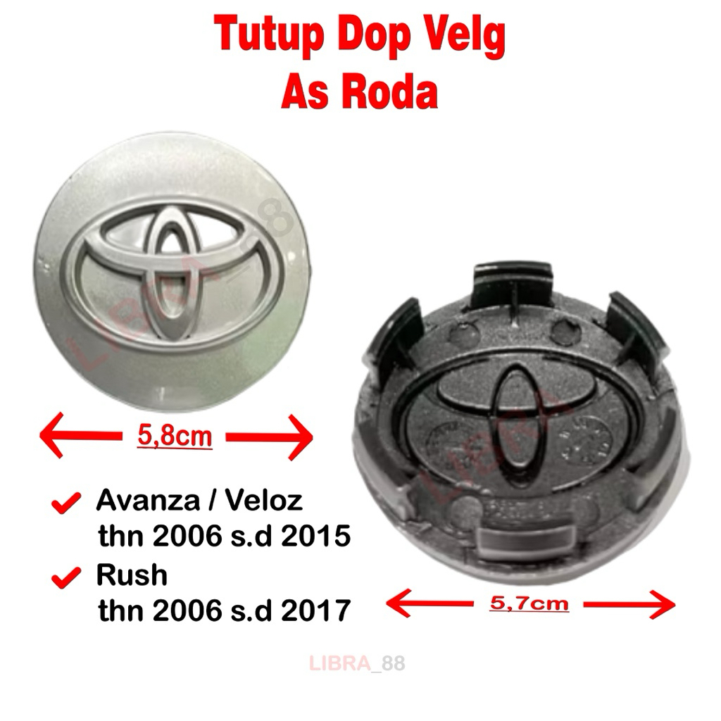 DOP VELG TUTUP CENTER AS RODA TOYOTA AVANZA VELOZ RUSH ORIGINAL