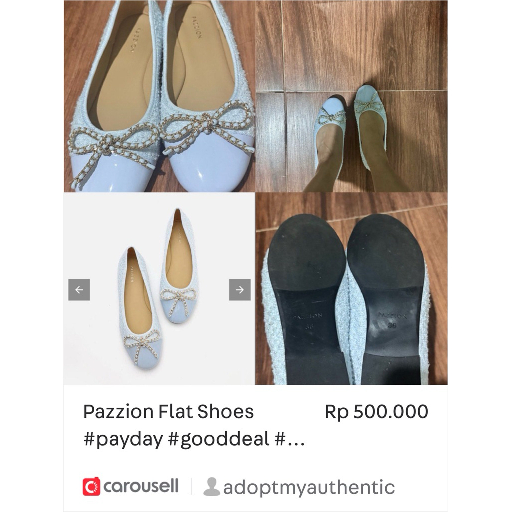 [PRELOVED] PAZZION FLAT SHOES BIRU