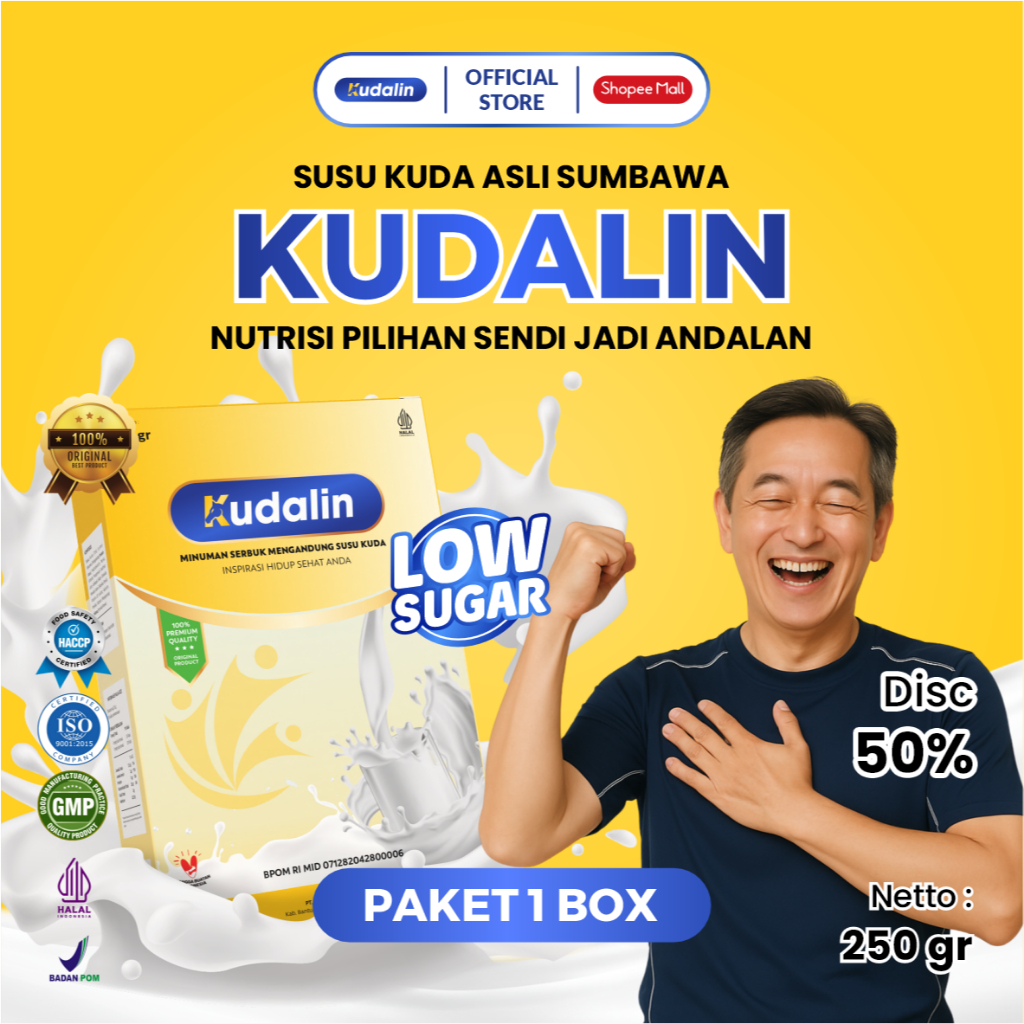 

Kudalin Susu Kuda Untuk Atasi Tulang dan Sendi Pegal Linu Rematik Paket 1 Box 250gr