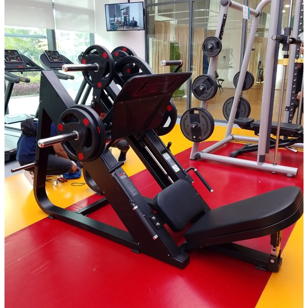 Leg press plate loaded