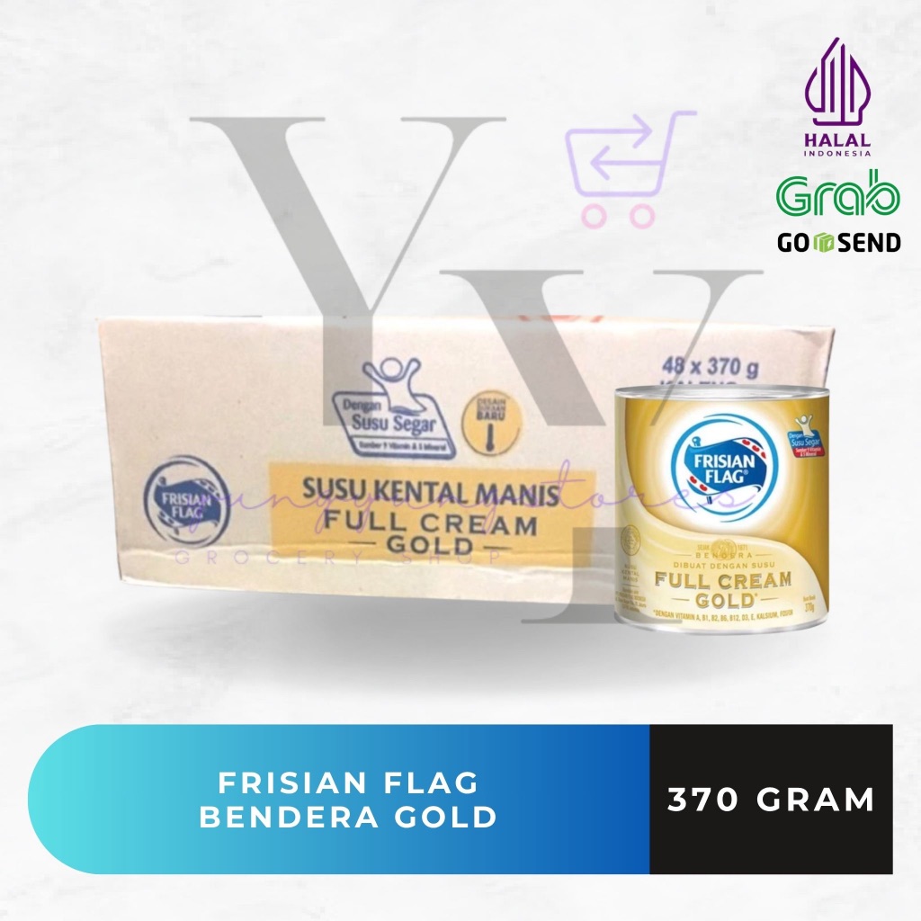 

1 Dus Isi 48 Kaleng Frisian Flag Susu Bendera Kental Manis Gold 370 gram