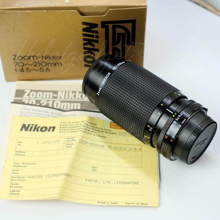 Lensa Nikon Nikkor 70-210mm f4.5-5.6 AI-s for FX & DX New Old Stock
