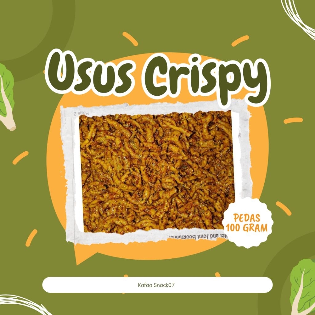 

Usus Crispy Pedas Kemasan 100gram