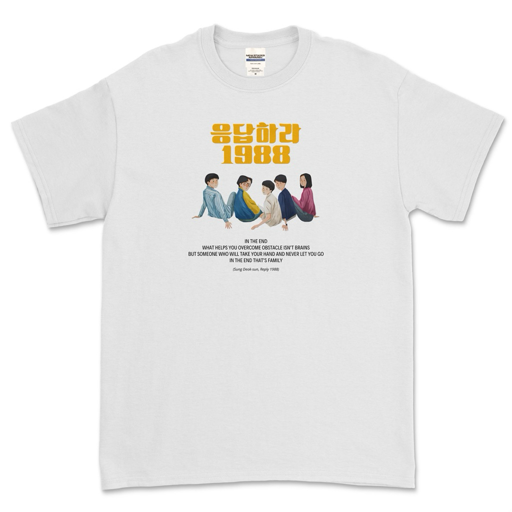 Baju Kaos REPLY 1988 Korea Unisex Pria Wanita NSA Cotton Premium