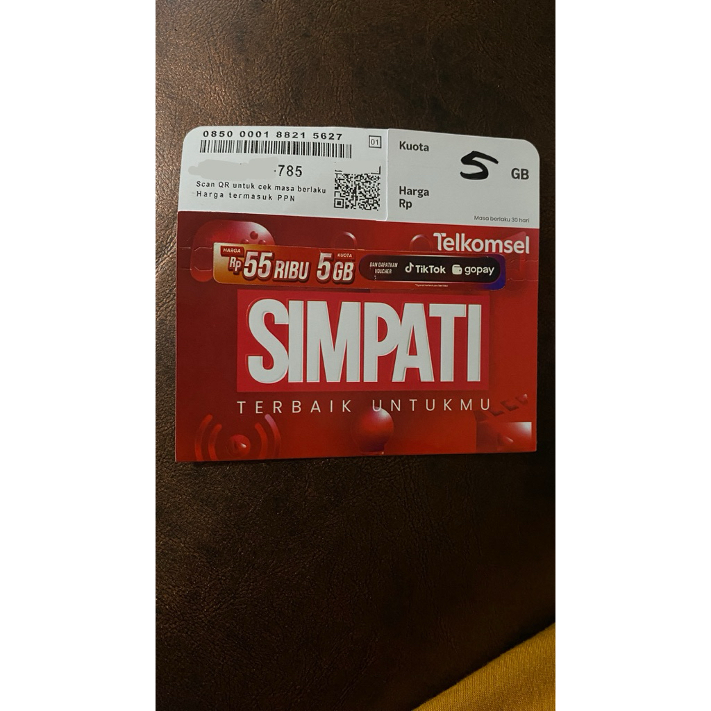 Kartu Perdana Telkomsel Simpati + Kuota