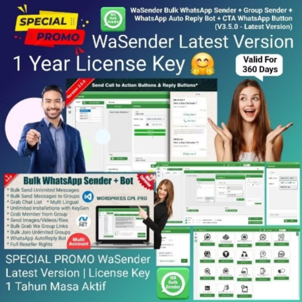 WaBulker Bulk WhatsApp sender + Group Sender + WhatsApp Autobot