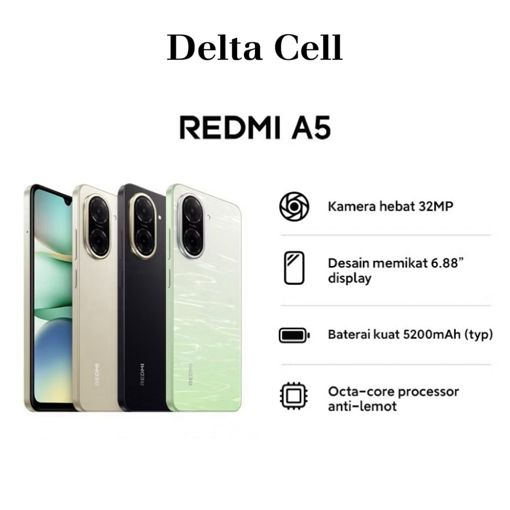 Hp Redmi A5 ram 4/128, garansi resmi