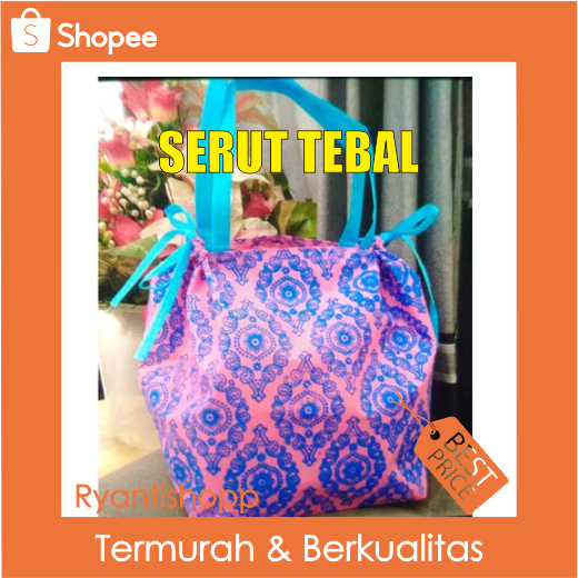 ECER tas hajatan model serut mewah uk 22x22 / dus 22 / tas spunbond sangat tebal