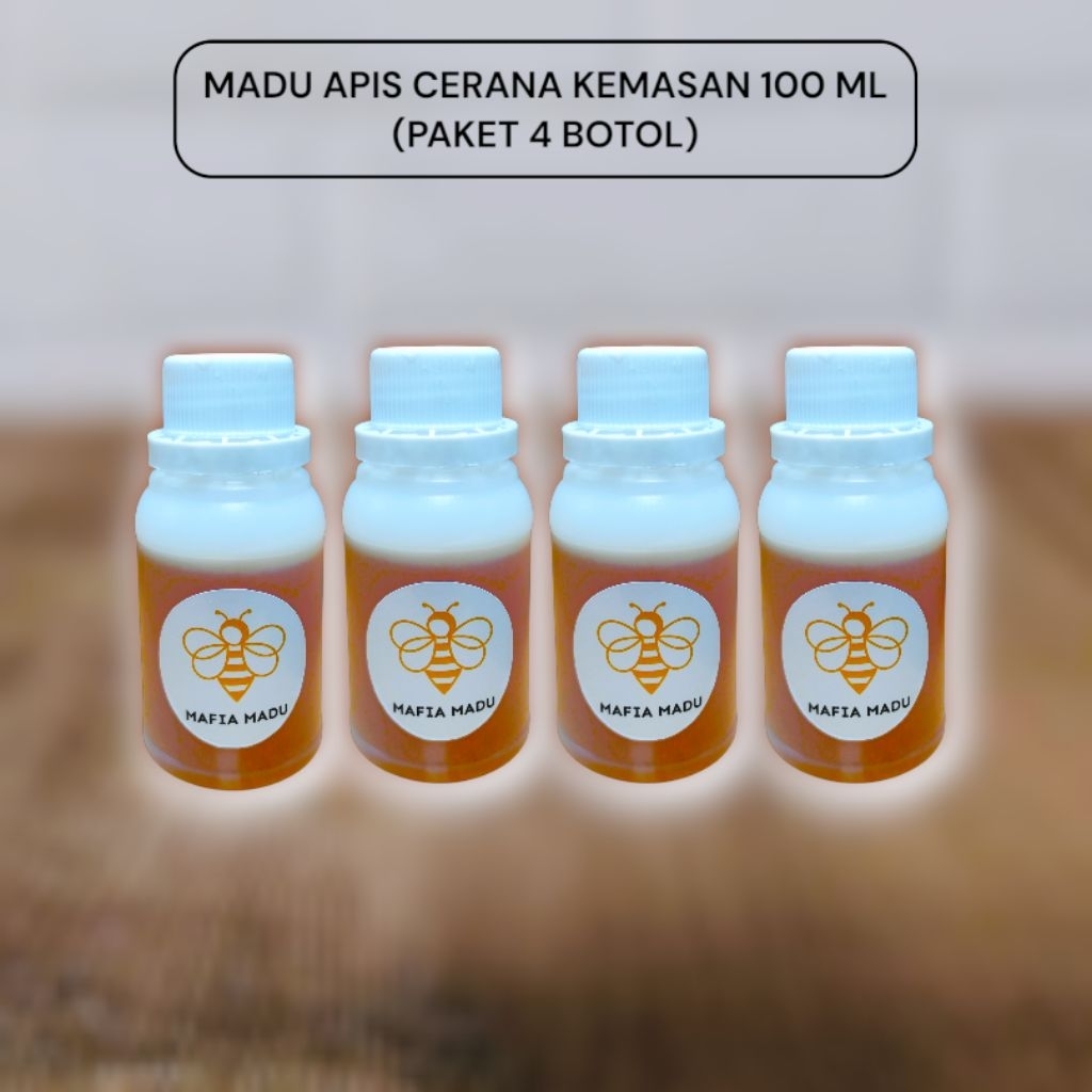 

MADU APIS CERANA KEMASAN 100 ML (PAKET 4 BOTOL)