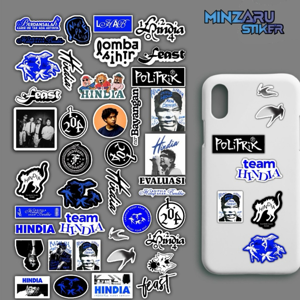 

MINZARU STIKER | STIKER PACK INDIE 40 Pcs | STIKER ANTI LUNTUR | STIKER KEKINIAN
