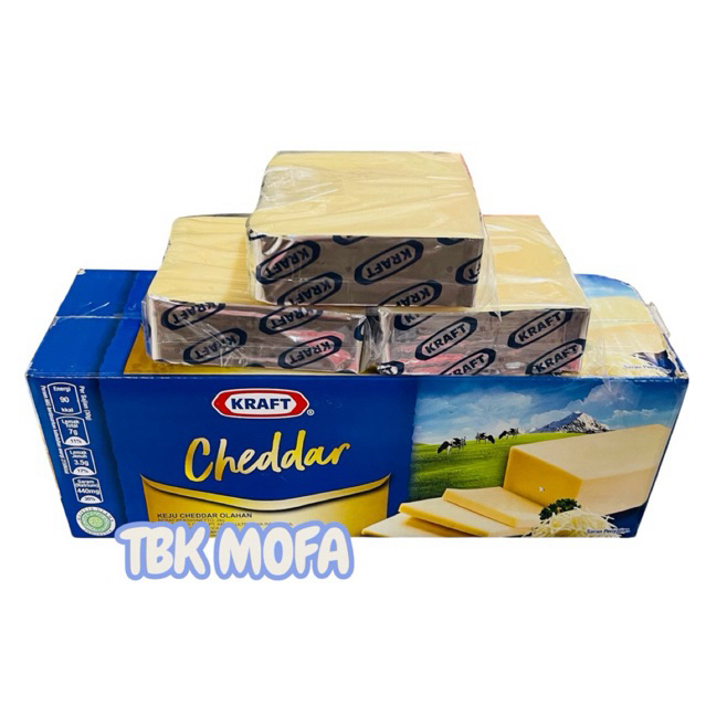 

Keju Cheddar Kraft Potongan -/+ 220 gram
