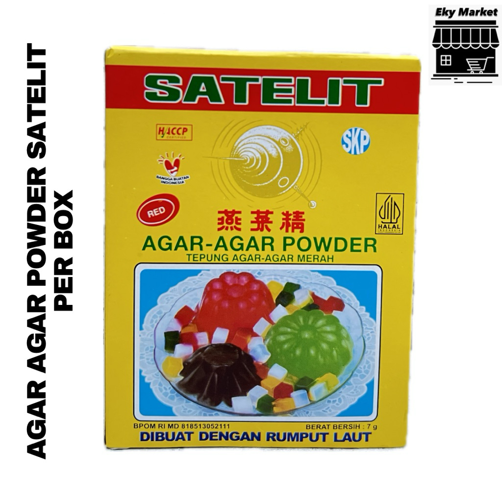 

AGAR AGAR POWDER SATELIT 1 box isi 12 pcs