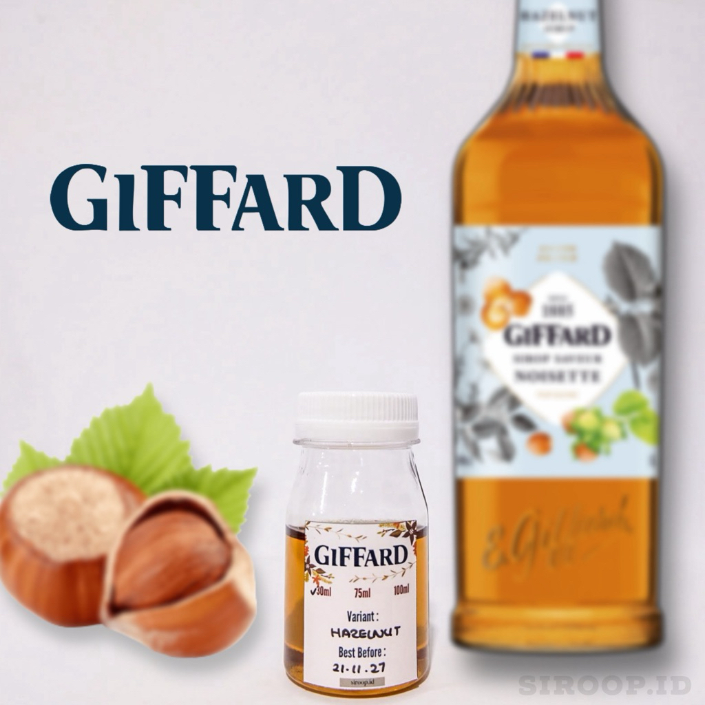 

Giffard Hazelnut Syrup Repack 30ml 75ml 100ml