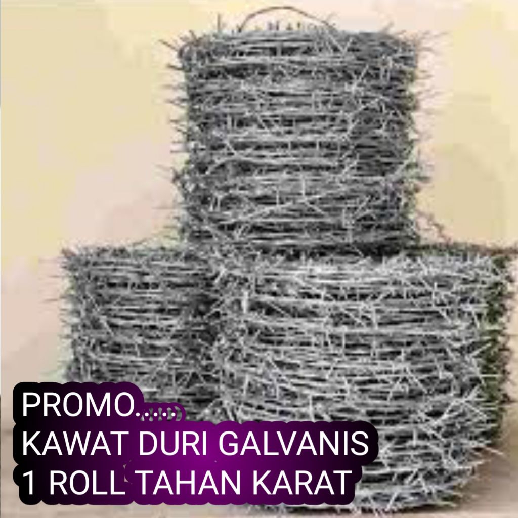 Kawat Duri Galvanis 1 Gulung TAHAN KARAT