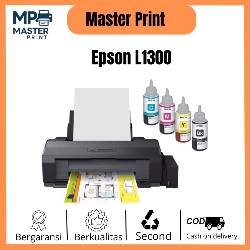 Printer Epson L1300 A3+ Second Bergaransi Bisa pakai tinta art paper