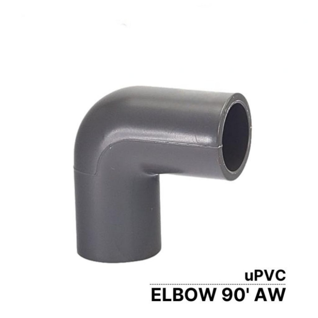 Elbow 90 PVC AW 2 inch Keni 90 PVC AW 2" Keni L90 PVC JIS 2 inch Knee Pipa PVC Abu-Abu Paralon 2 inc