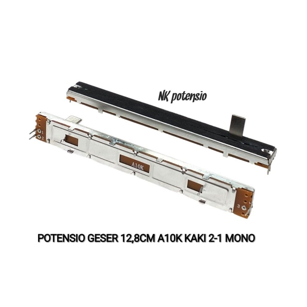 POTENSIO GESER  12,8CM A10K  KAKI 2-1 MONO POTENSIO FADER MIXER