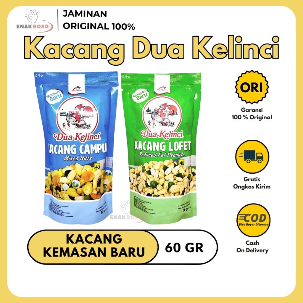 

Kacang Dua Kelinci Lofet Mixed Nuts 60 gr