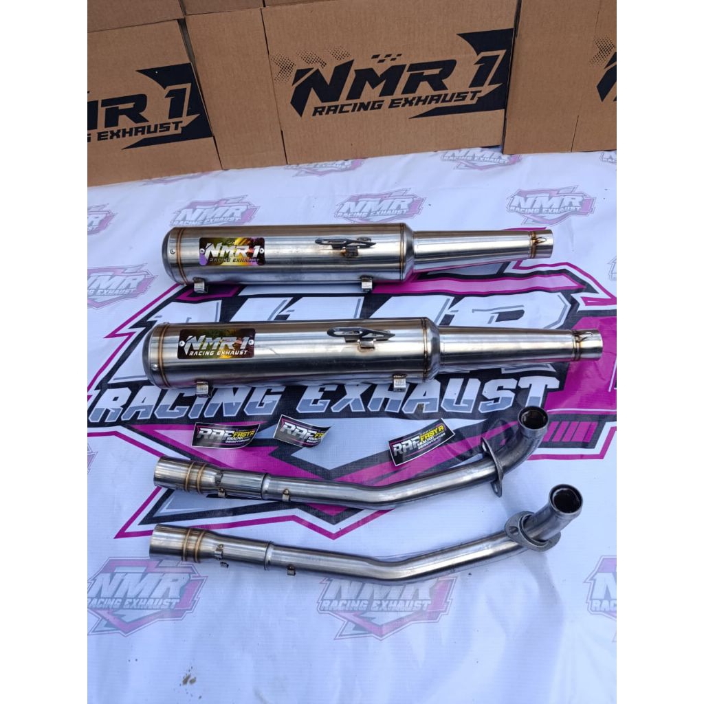 knalpot standar racing "NMR 1 RACING EXHAUST" untuk motor JUPITER Z/JUPITER Z1/VEGA R/VEGA NEW/VEGA 