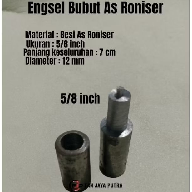 Engsel Bubut As ukuran 5/8 inch panjang 7 cm | Engsel bubut pintu pagar besi