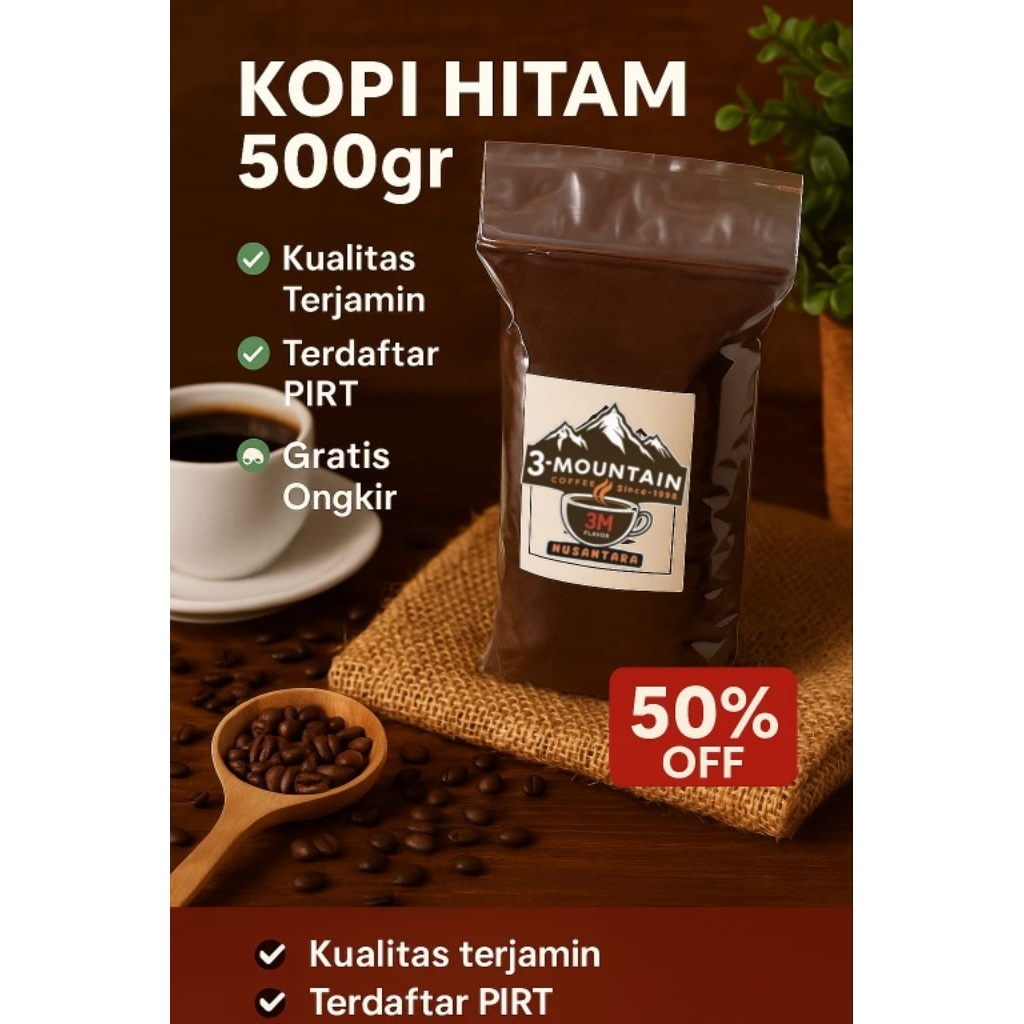 

kopi hitam 500 gr termurah