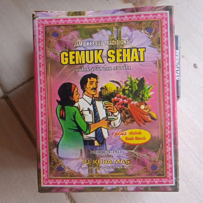 Jamu Gemuk Sehat Cap Kuda Mas Penambah Nafsu Makan Isi 15 Bks