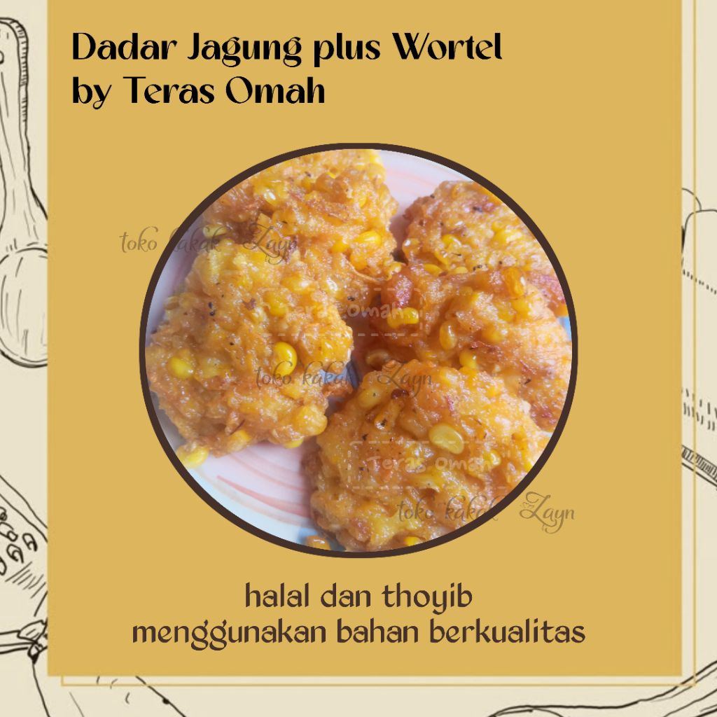 

Dadar Jagung plus Wortel siap masak