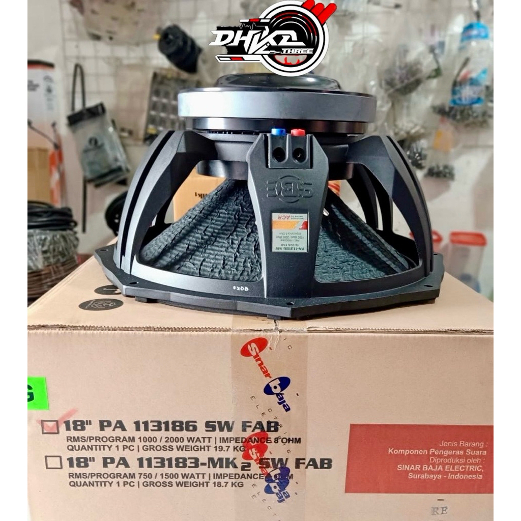 SPEAKER ACR FABULOS 18” PA 113186 SW 2000Watt SUBWOOFER / Speaker Acr Fabulous 18” pa 113186sw Subwo