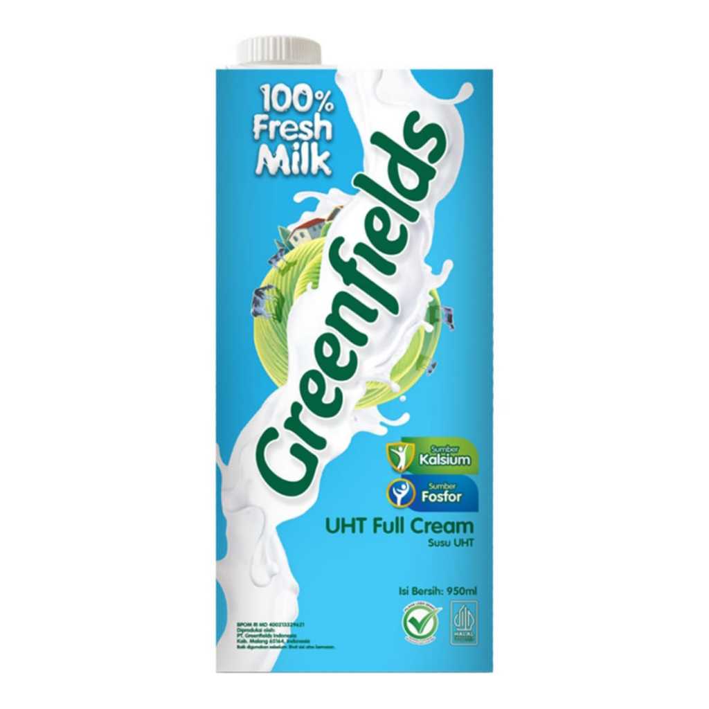 

[WAJIB BACA NAMA TOKO] Greenfields Susu UHT Full Cream 950 ml