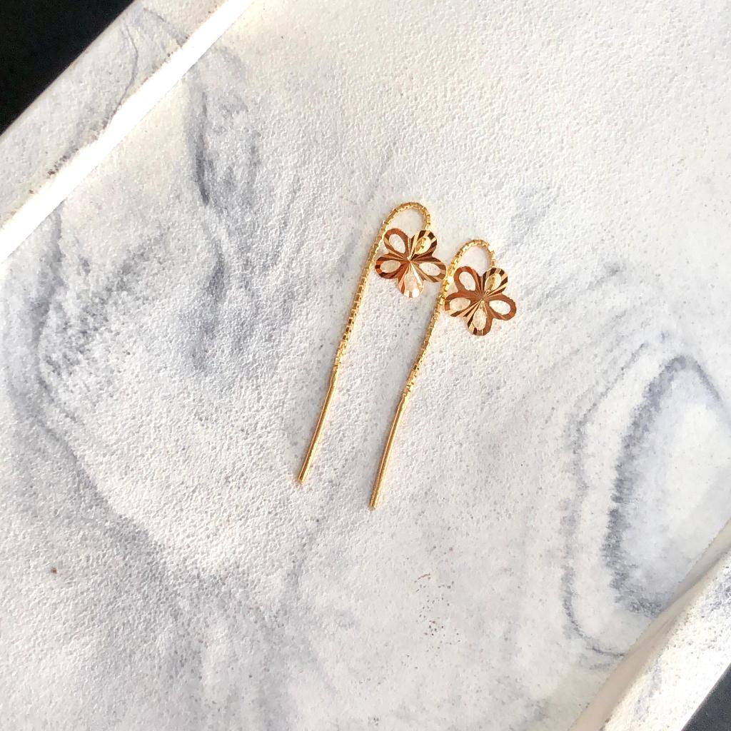 Anting emas korea itali bunga 375/8k